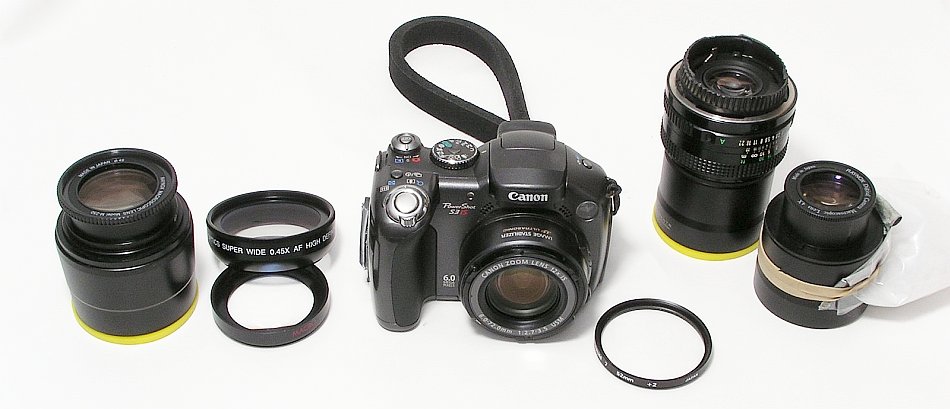 Canon S3 and Various Close-Up/Macro Lenses